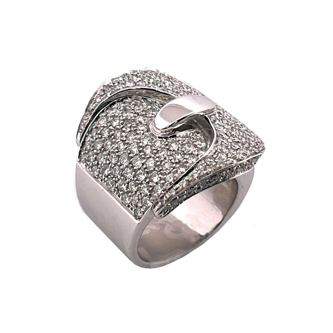 Hombro de oro blanco de 18kt con diamantes 0024AG