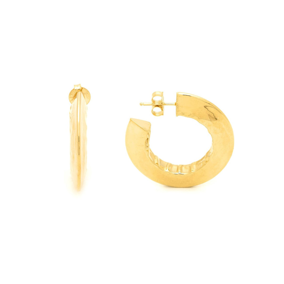 Giovanna Raspini boucles d'oreilles cercle Lame argent 925 finition PVD or jaune 11784