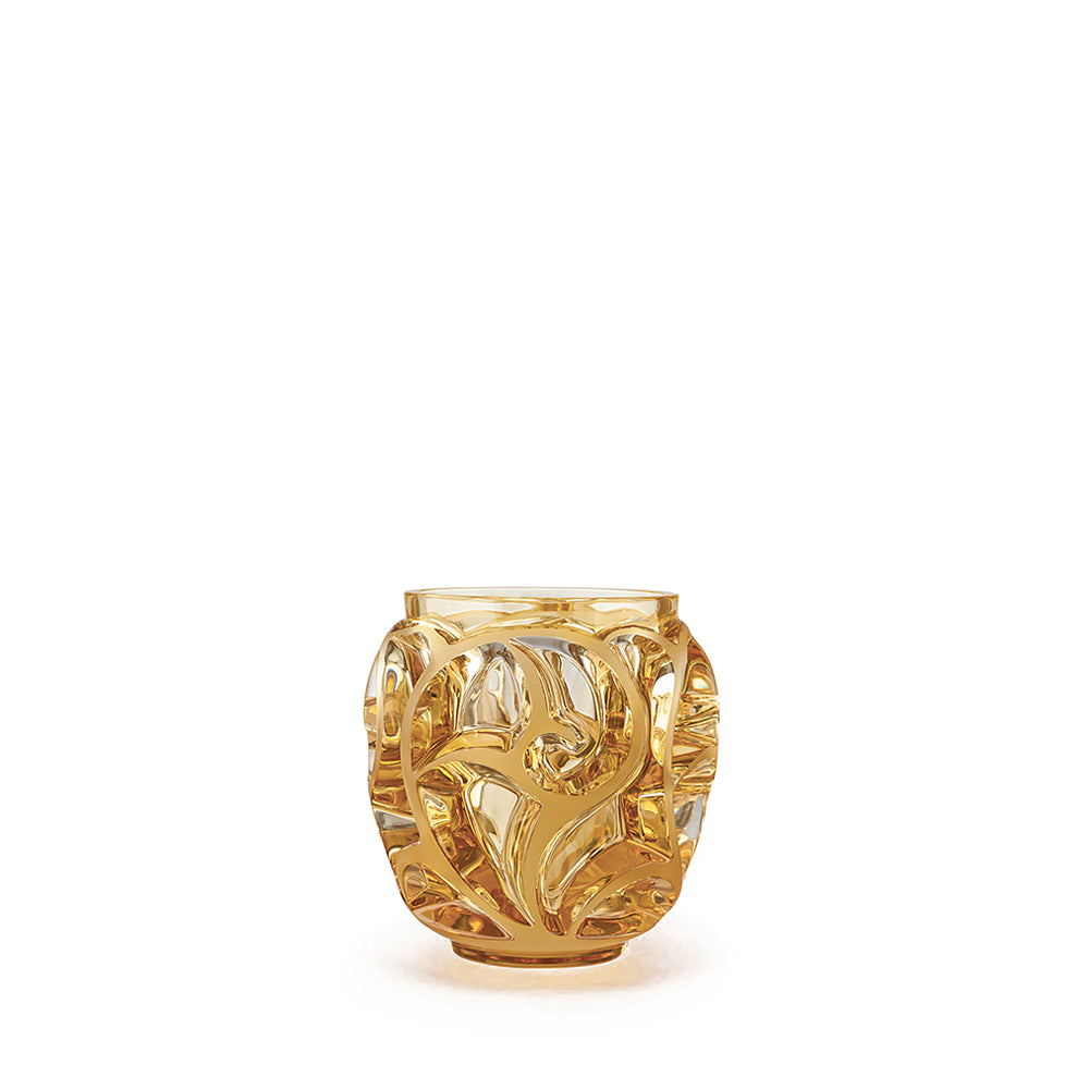 Lalique vaso tourbillons petit modèle crystal amber 10571300