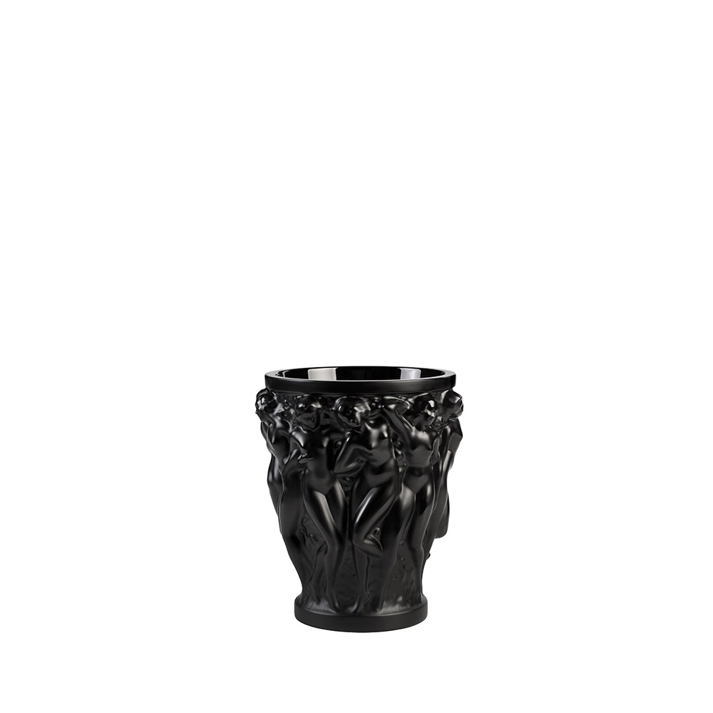 Lalique Vase Bacchantes Schwarzer Kristall 10648400