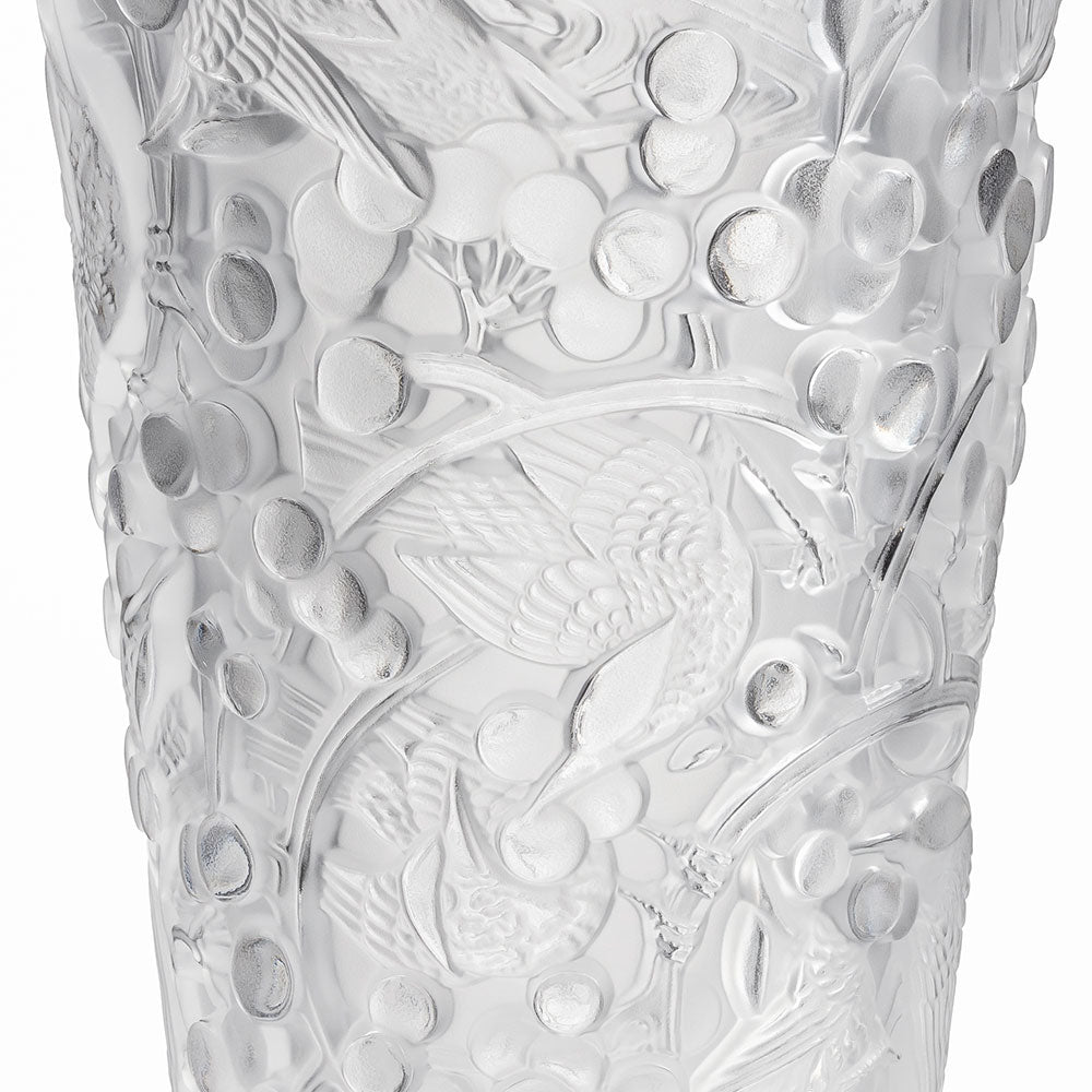 Lalique vaso Merles Et Raisins Moyen Modèle cristallo 10732100