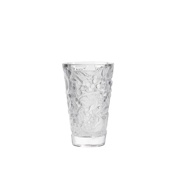 Lalique Vaso Merles et Raisins Moyen Modèle Crystal 10732100