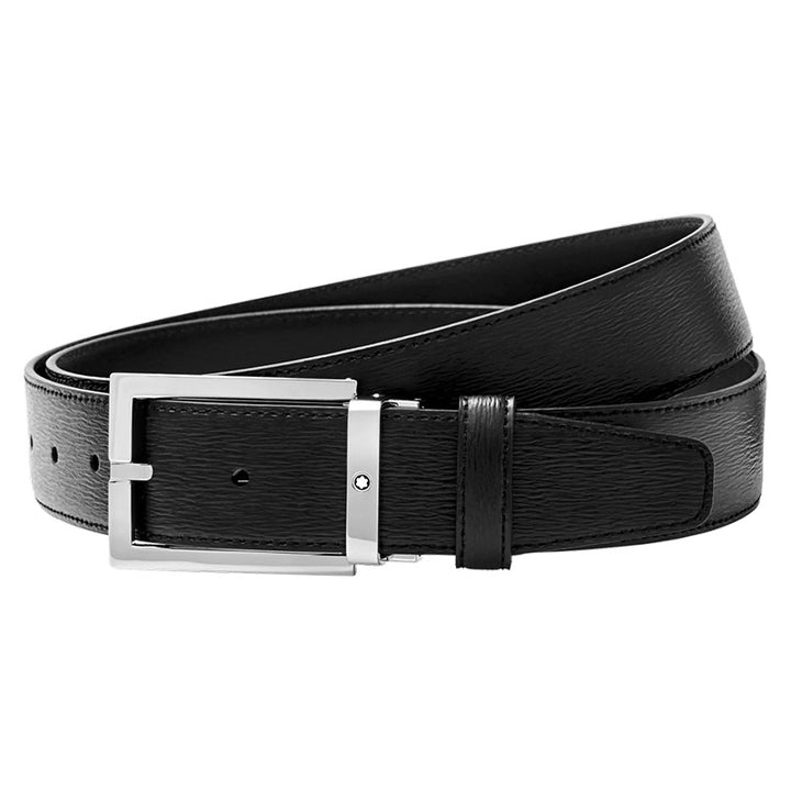 Montblanc black leather belt 35mm 114435