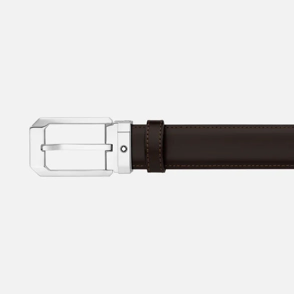 Montblanc cintura reversibile in pelle nera/marrone 30 mm 116579