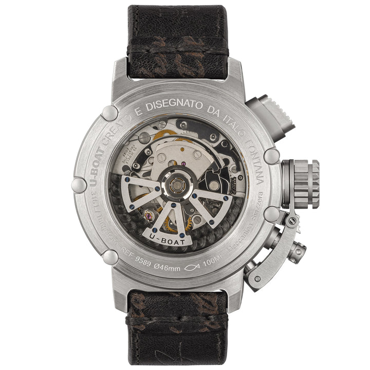 U-BOAT orologio Chimera Chrono SS 300 Limited Edition 46mm blu automatico acciaio 9589