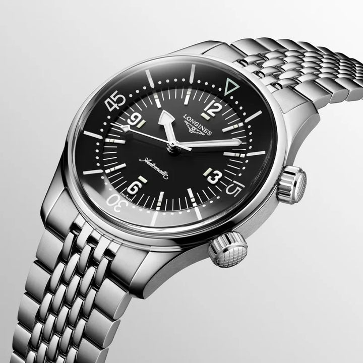 Longines watch Legend Diver 39mm black automatic steel L3.764.4.50.6