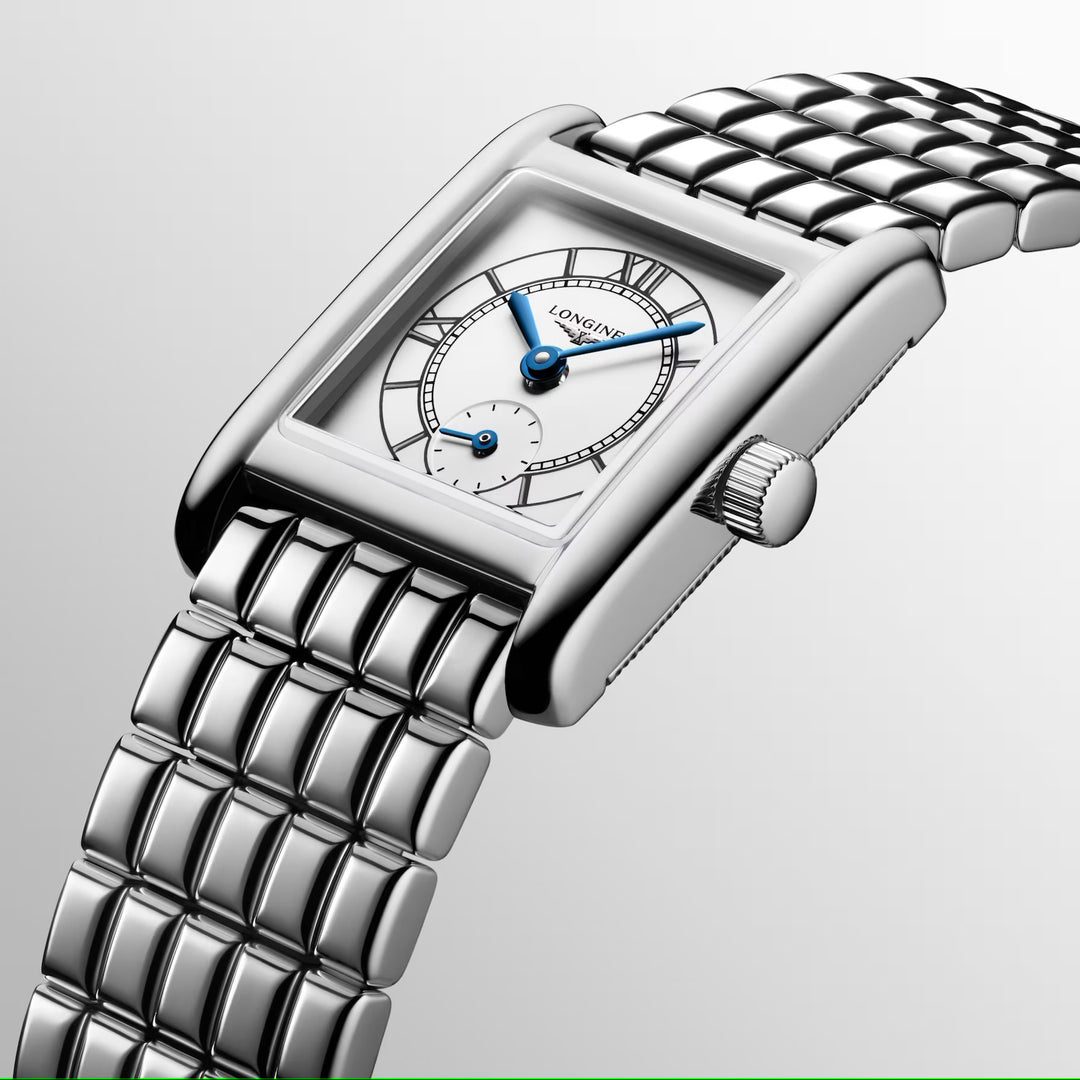 Longines Mini Dolcevita Watch 21.5x29 mm de acero de cuarzo de plata L5.200.4.75.6