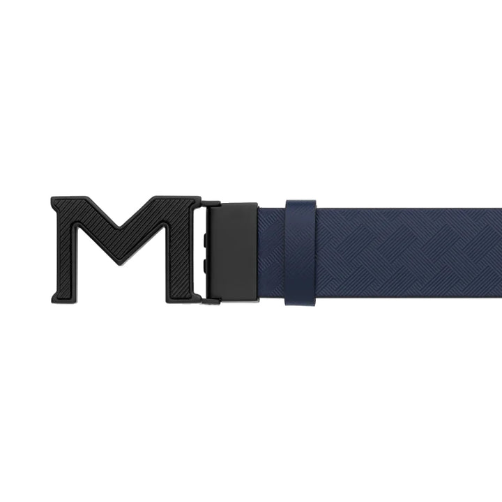 Montblanc reversible belt with buckle m extrem 3.0 blue/black smooth 198648