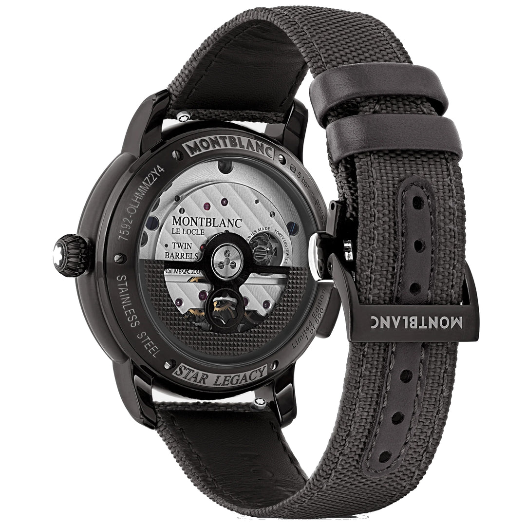 Montblanc Star Legacy Watch Nicolas Rieussec Cronograph Limited Edition 500 Piezas 43 mm Automático de acero gris acabado DLC 130985