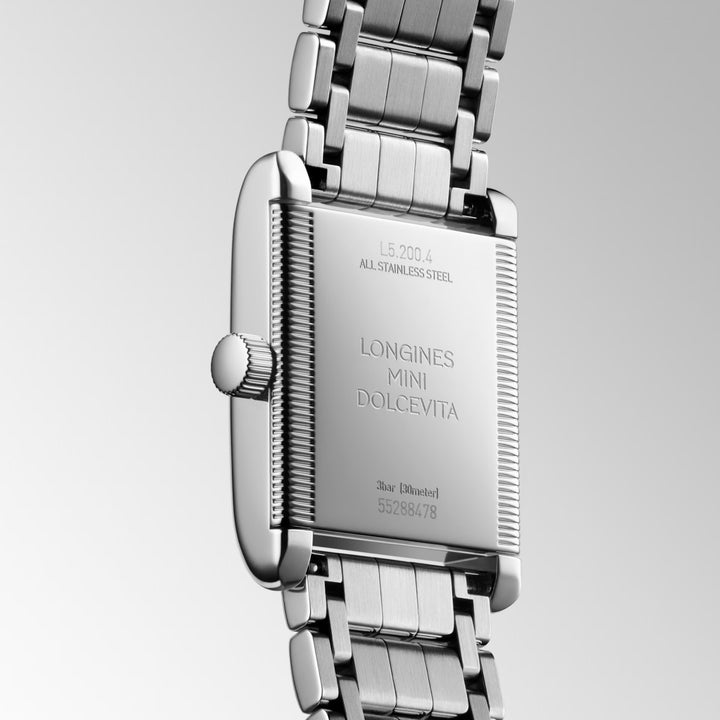 Longines Mini Dolcevita Watch 21.5x29 mm de acero de cuarzo de plata L5.200.4.75.6