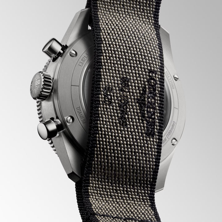 Longines orologio Spirit Flyback Titanium 42mm antracite automatico titanio L3.821.1.53.2