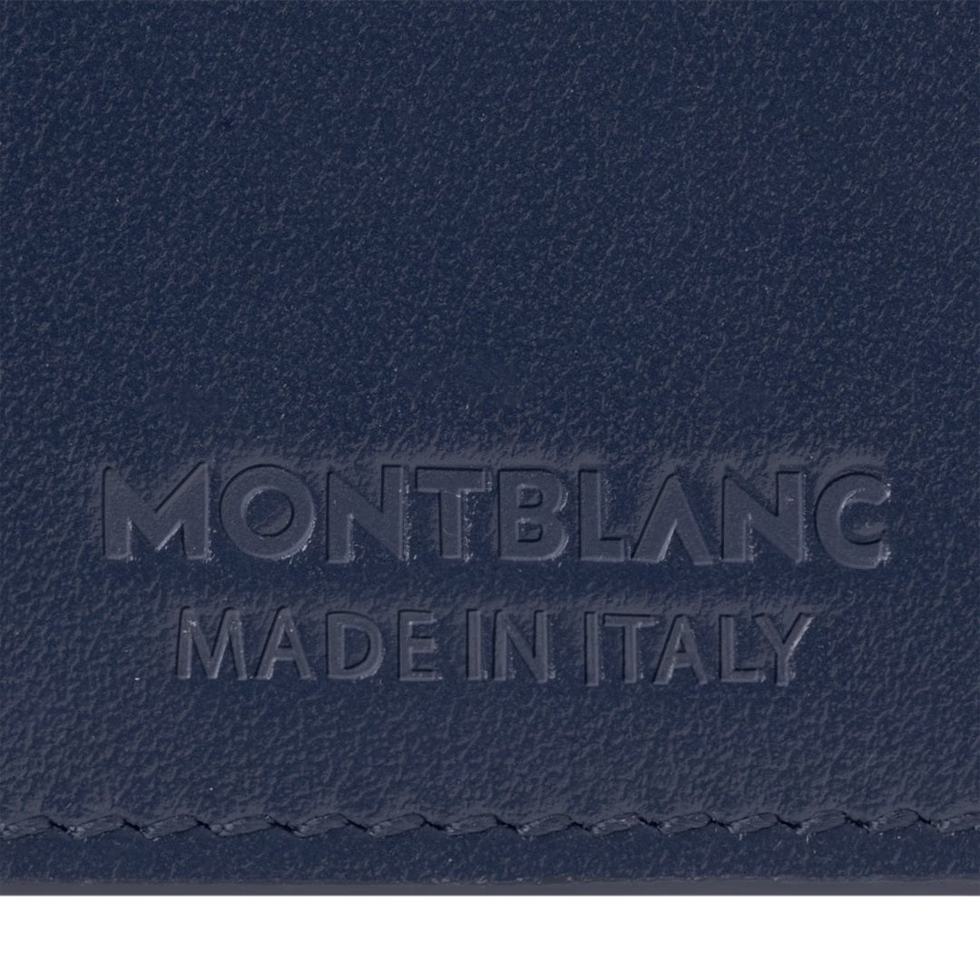 Montblanc Portacarte Meisterst ⁇ ck 4cc Ink bleu 131693