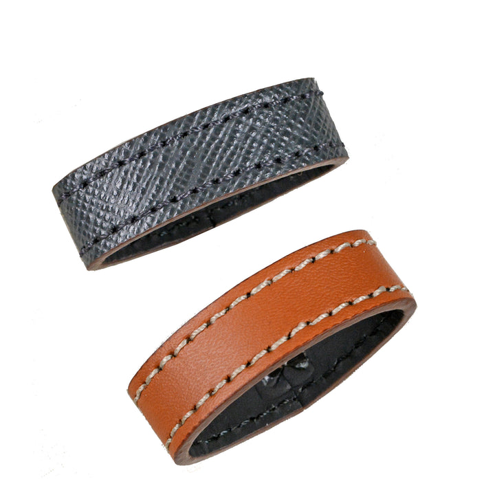 Montblanc 35mm belt with rectangular buckle in reversible brown brown leather/gray size 131164