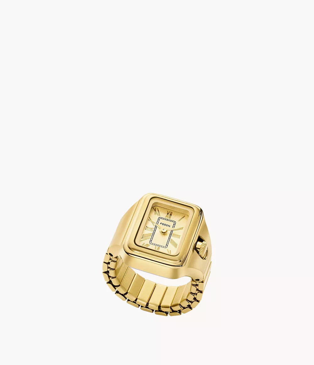 Reloj Fosssil Anillo Raquel 14 mm de oro acabado de acero de cuarzo PVD oro ES5343