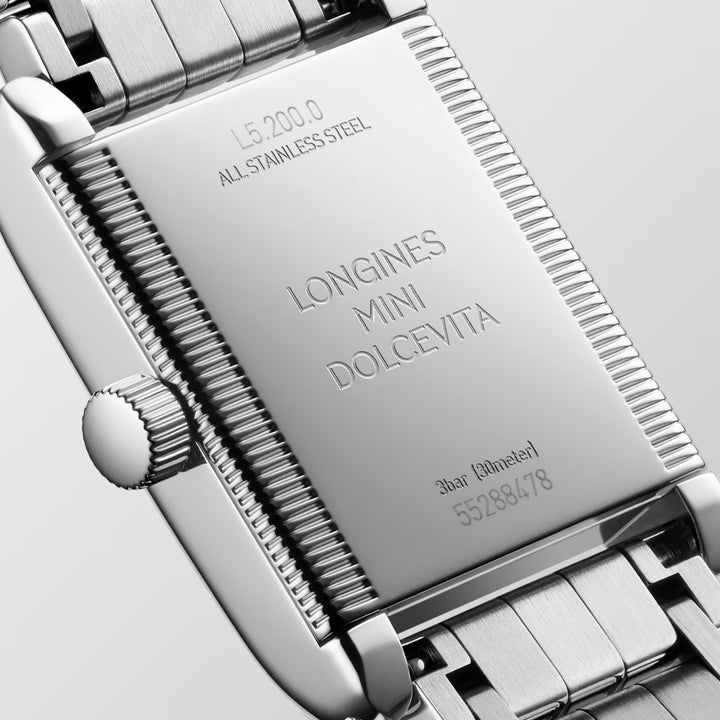Longines orologio Mini Dolcevita 21.5x29mm argento diamanti quarzo acciaio L5.200.0.75.6