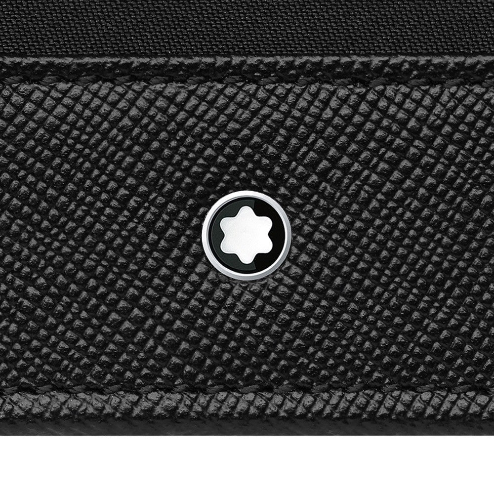 Montblanc Triple Sartorial Jet Black Business Card Holder 118399