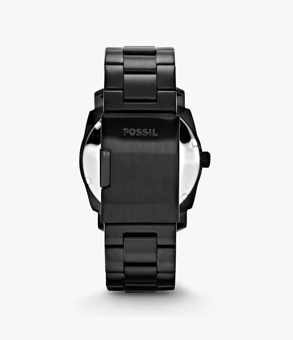 Fossil Machine 42mm Watch Black Quartz Steel Finish Pvd Black FS4775I