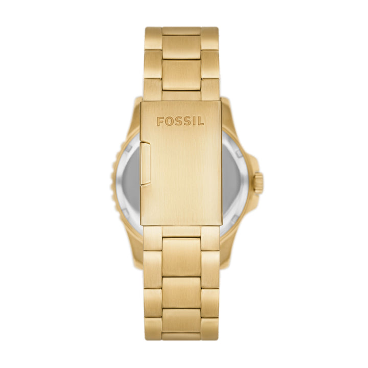 Fossil Fossil Blue Blue Watch Watch with Gold -colored Gold Steel Dario and Bracelet Fs5950