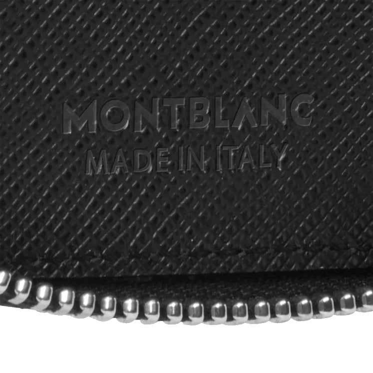 Montblanc astuccio per 2 strumento da scrittura con zip Sartorial nero 198363
