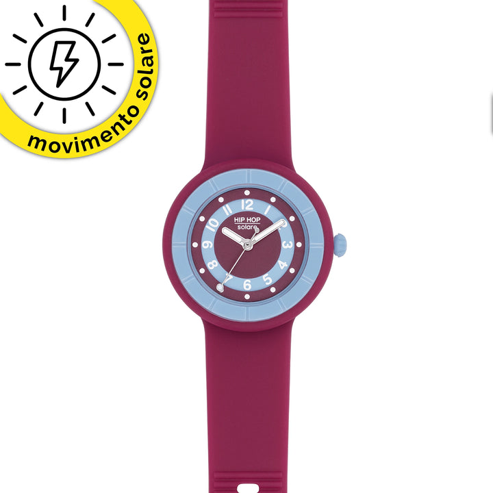 Hip Hop RED WINE Hero.Dot Solar Collection 34mm HWU1210