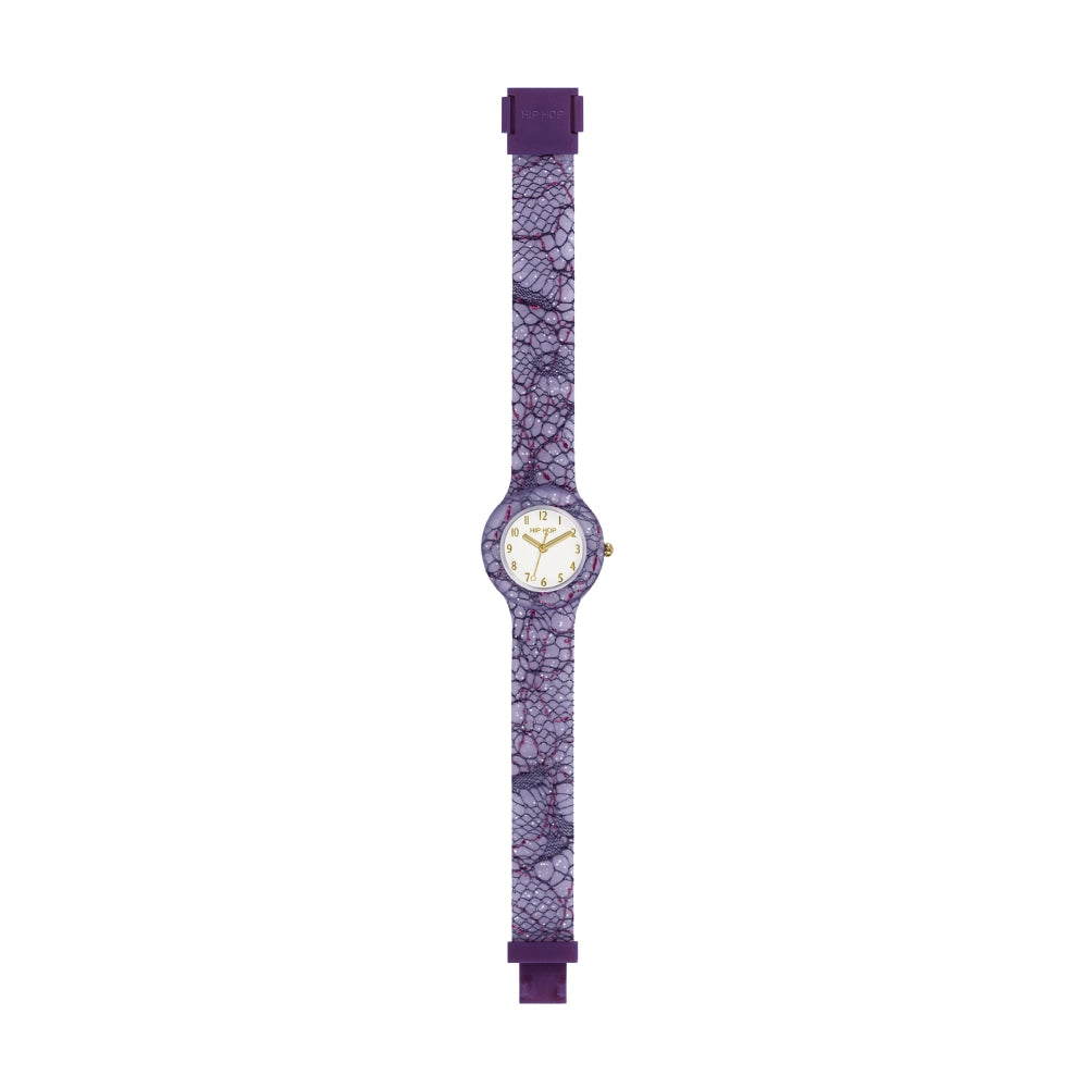 Hip Hop Clock Purple und Fuchsia Lace Collection 32mm Hwu1224