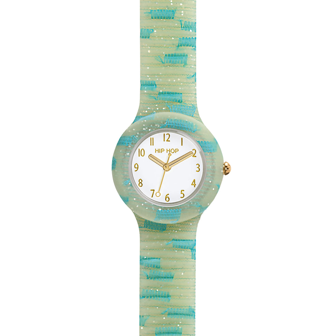 Reloj Hip Hop Yellow and Light Blue Lace Colección Lace 32mm HWU1226