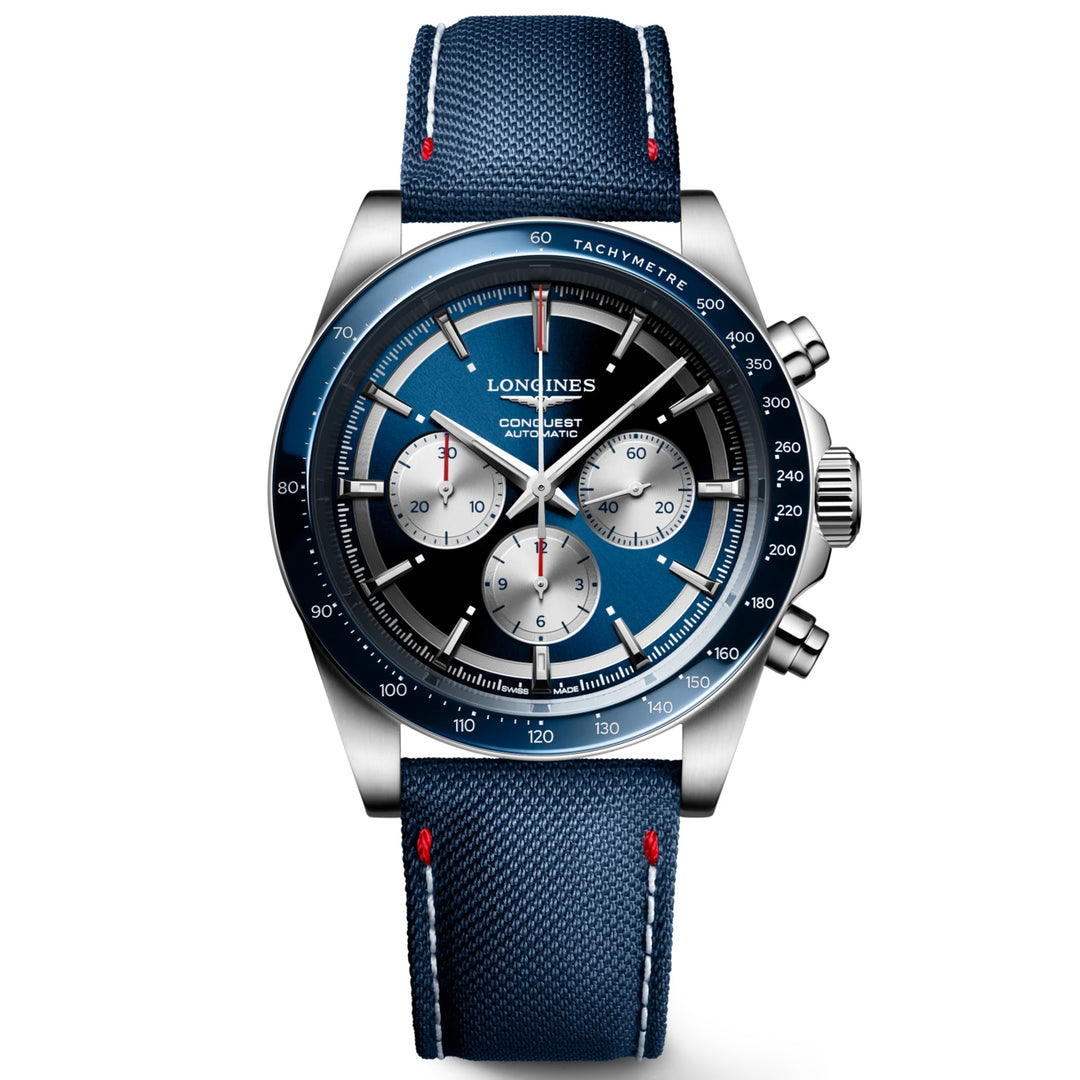 Longines orologio Conquest Marco Odermatt Edition 42mm blu automatico acciaio L3.835.4.91.2
