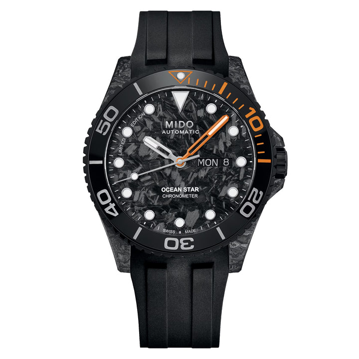 Mido orologio Ocean Star 200C Carbon Limited Edition Certificato Cosc 42mm nero automatico fibra di carbonio M042.431.77.081.00