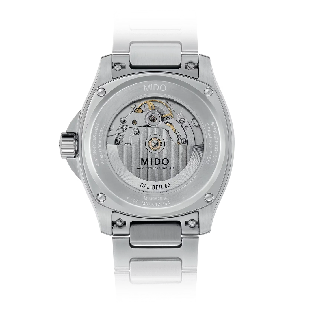 Mido Multifort TV watch big date 40mm green automatic steel m049.526.11.091.00