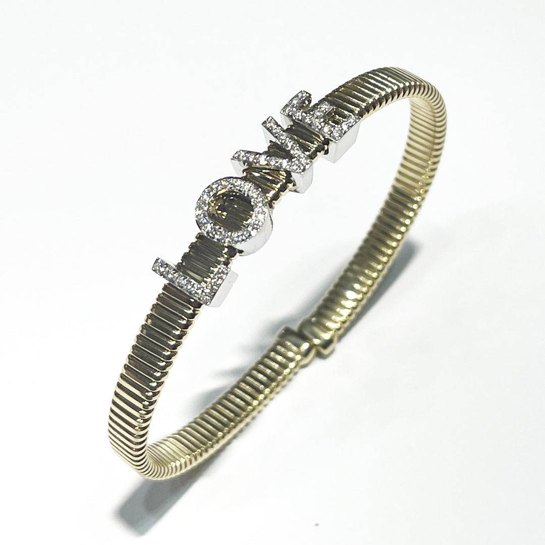 Capodagli Armband Liebe Tubogas Soul Titanium Gold 18KT Diamonds S105