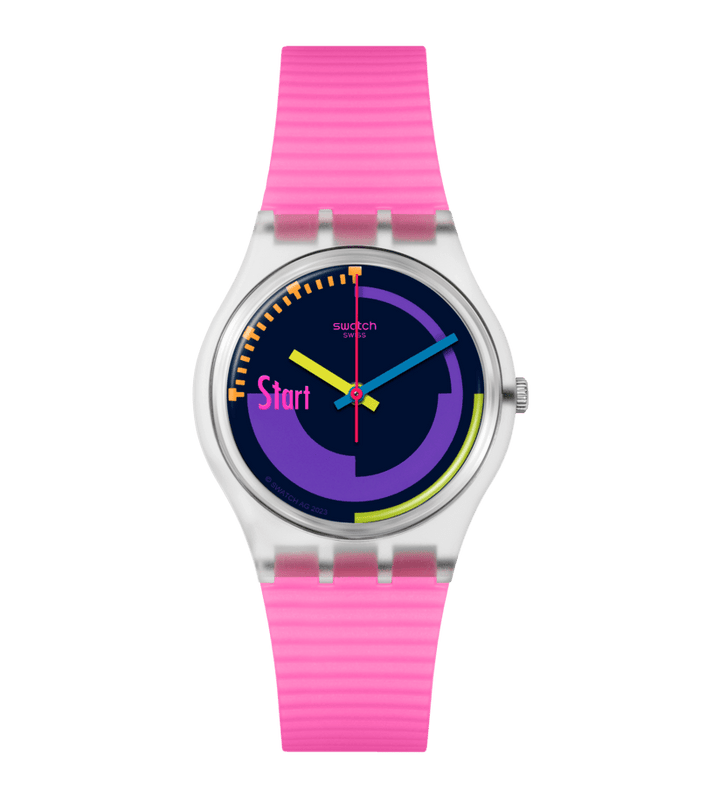 Swatch orologio NEON PINK PODIUM Originals Gent 34mm SO28K111