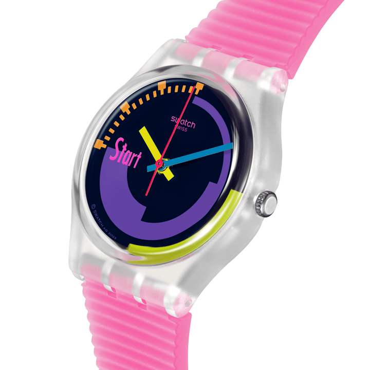 Swatch orologio NEON PINK PODIUM Originals Gent 34mm SO28K111