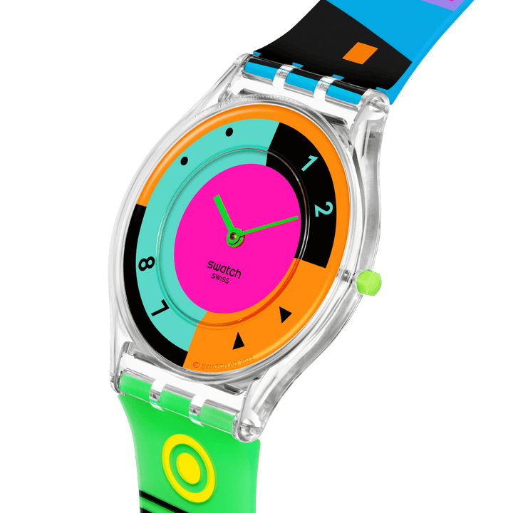 Swatch orologio NEON HOT RACER Originals Skin 34mm SS08K119