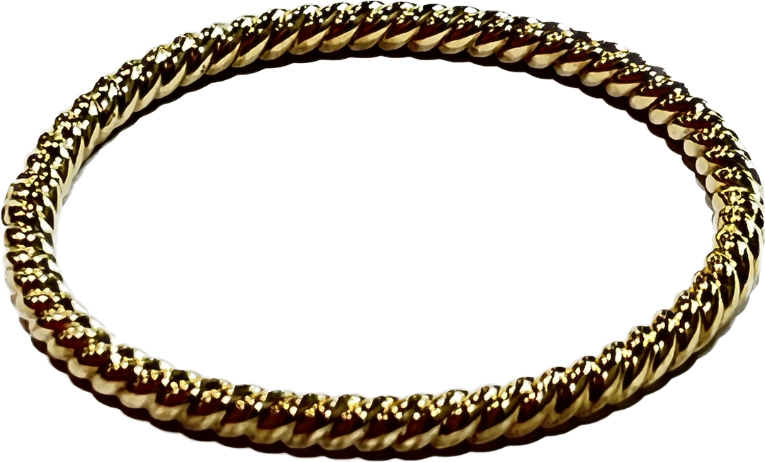 Sidalo bracciale rigido Torchon argento 925 finitura PVD oro giallo M-4426-G