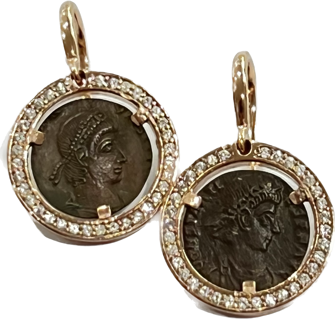 Boucles d'oreilles Sidalo Ancient Silver 925 Finish Pvd Gold Rosa M4530