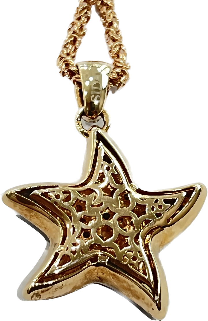Sidalo collana Stella Marina argento 925 finitura PVD oro rosa cubic zirconia M-4449