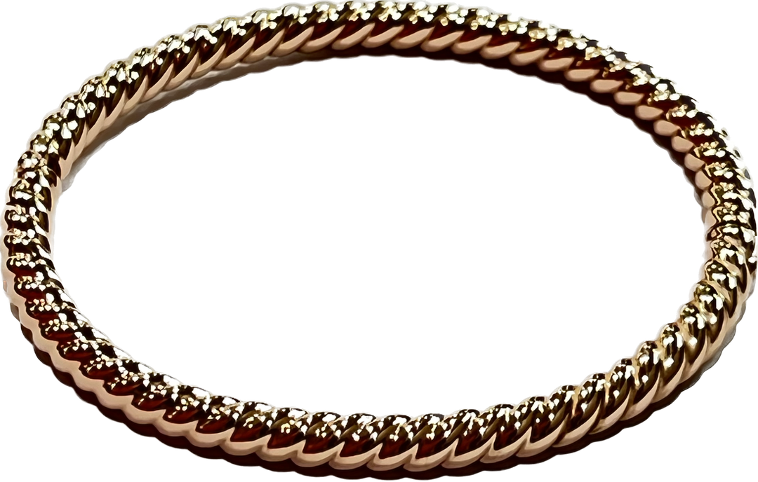 Sidalo Rigid Bracelet Torchon Silver 925 Pvd Gold Finish M-4426-R