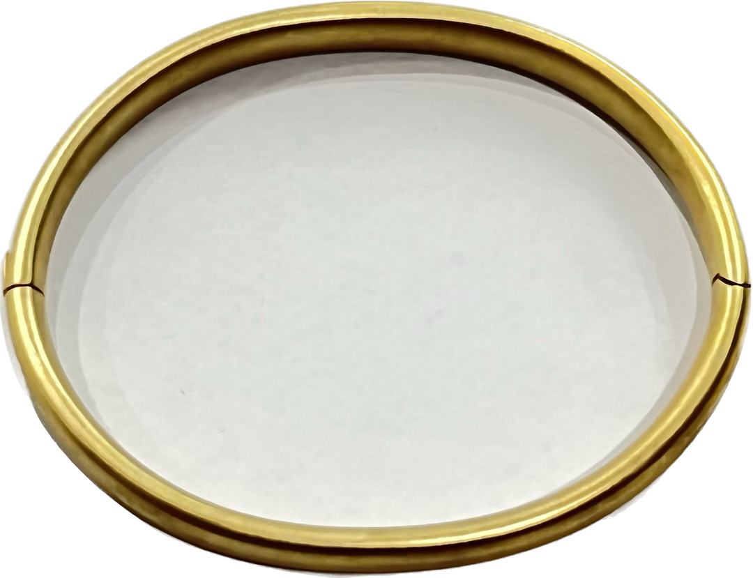 Sidalo Rigid Plate Silver Bracelet 925 PVD Gold Finition Safe Yellow M-4453-G