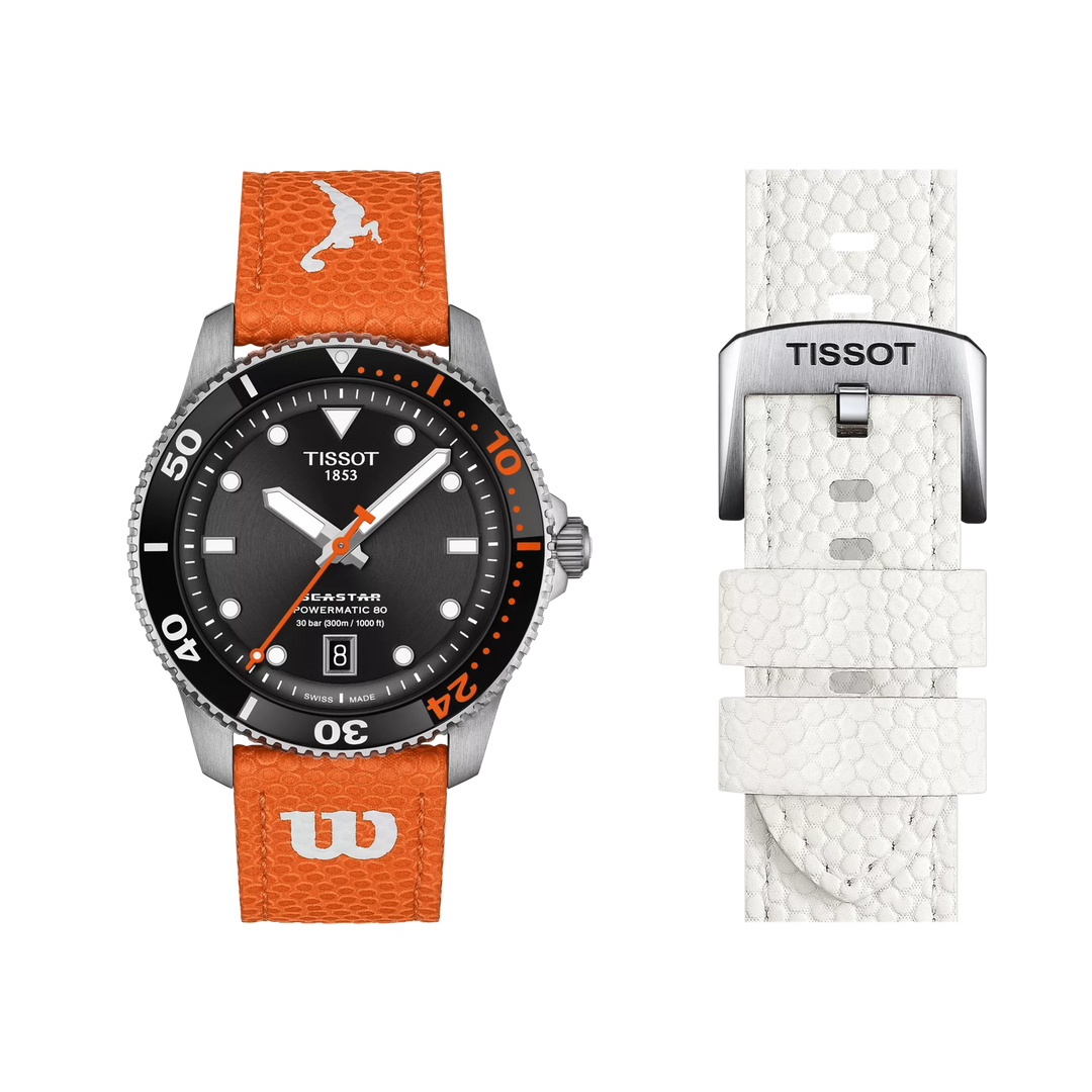 Reloj Tissot Seastar Wilson WNBA edición especial 40mm negro acero automático T120.807.17.051.00