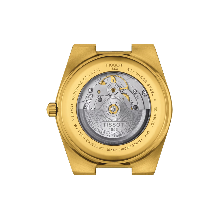 Tissot orologio PRX Powermatic 80 40mm champagne automatico acciaio finitura PVD oro giallo T137.407.33.021.00