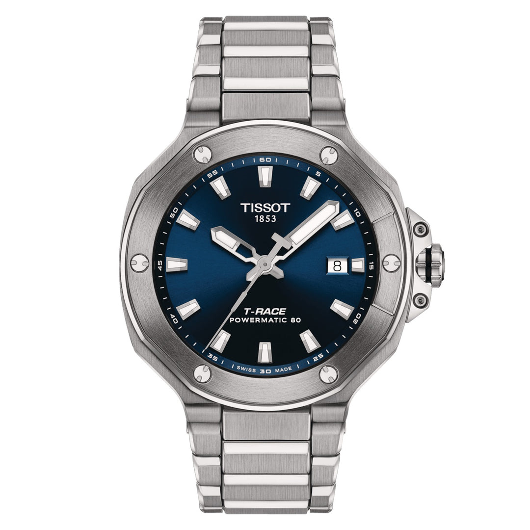 Reloj Tissot T-Race Powermatic 80 41mm azul acero automático T141.807.11.041.00