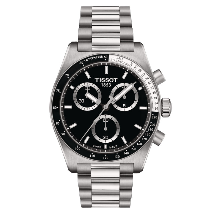 Tissot orologio PR516 Chronograph 40mm nero quarzo acciaio T149.417.11.051.00