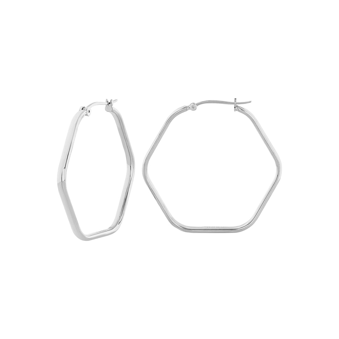 Breil Hexagonia Steel TJ3520 Hoop Earrings