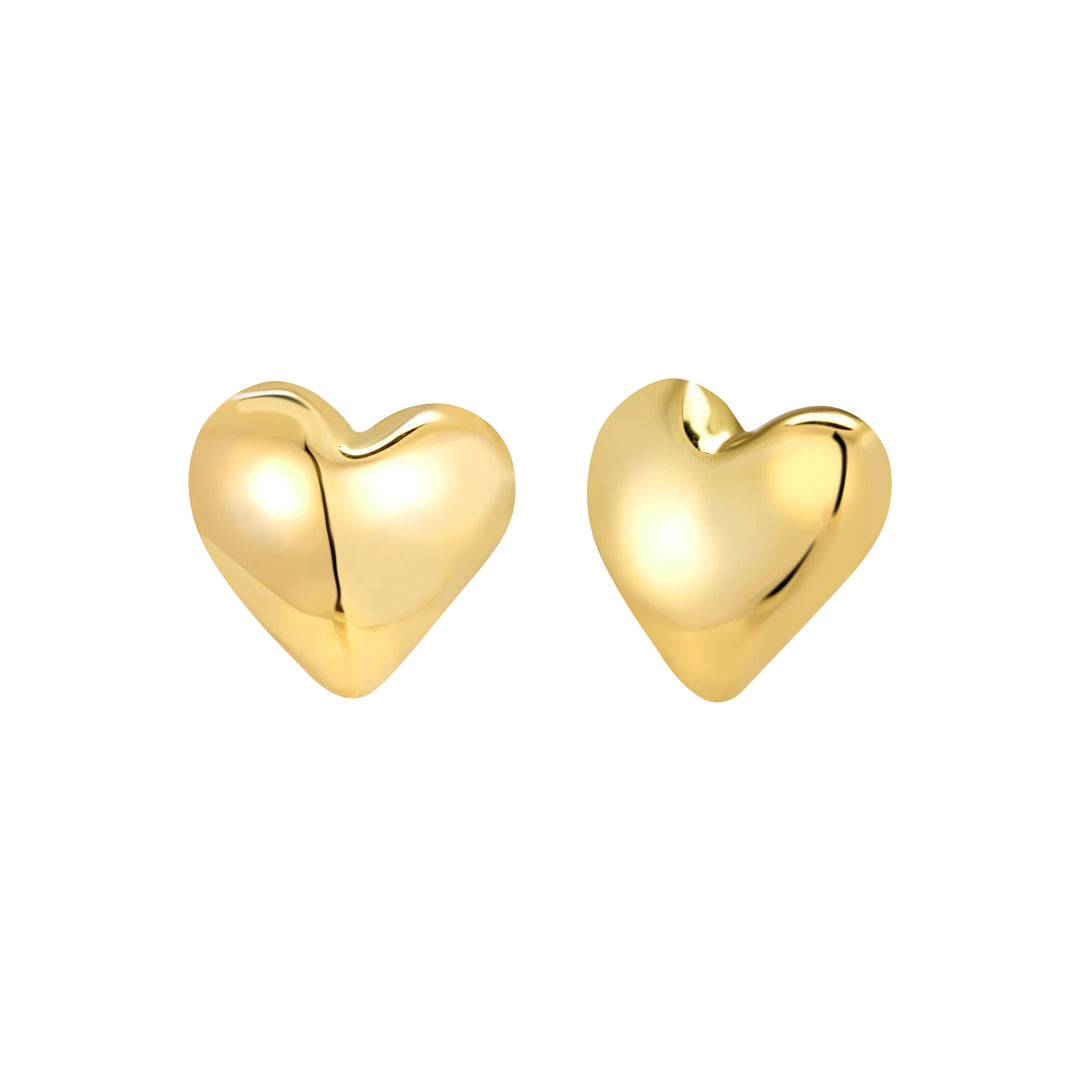 Aretes de lóbulo Breil Big Heart acero acabado oro IP TJ3692