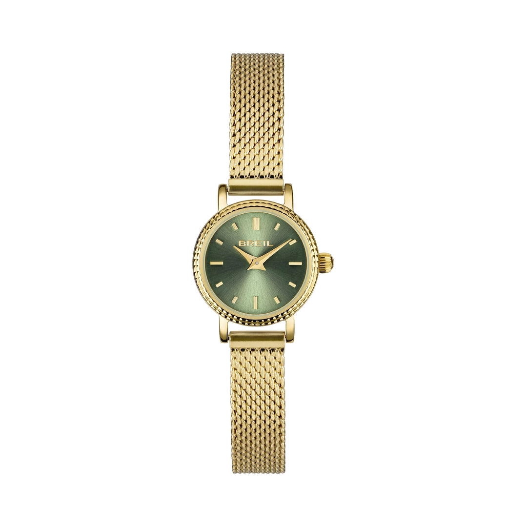 Breil orologio Darling 18mm verde quarzo acciaio finitura IP Gold