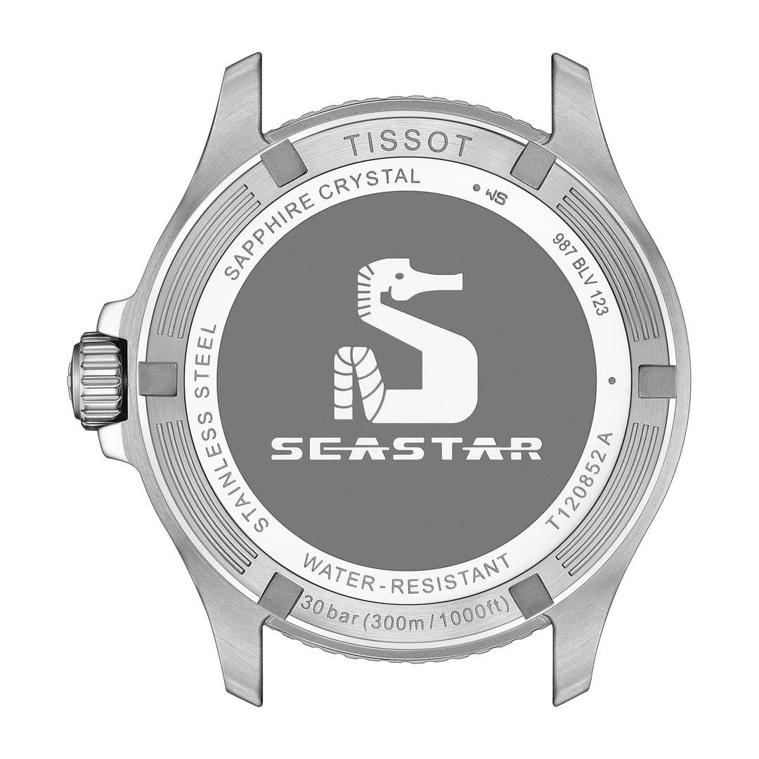 Reloj Tissot Seastar 1000 GMT 40mm negro acero de cuarzo acabado PVD oro amarillo T120.852.22.051.00