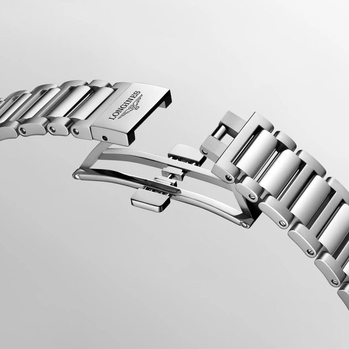Longines orologio New Conquest 42mm argento automatico acciaio L3.835.4.72.6
