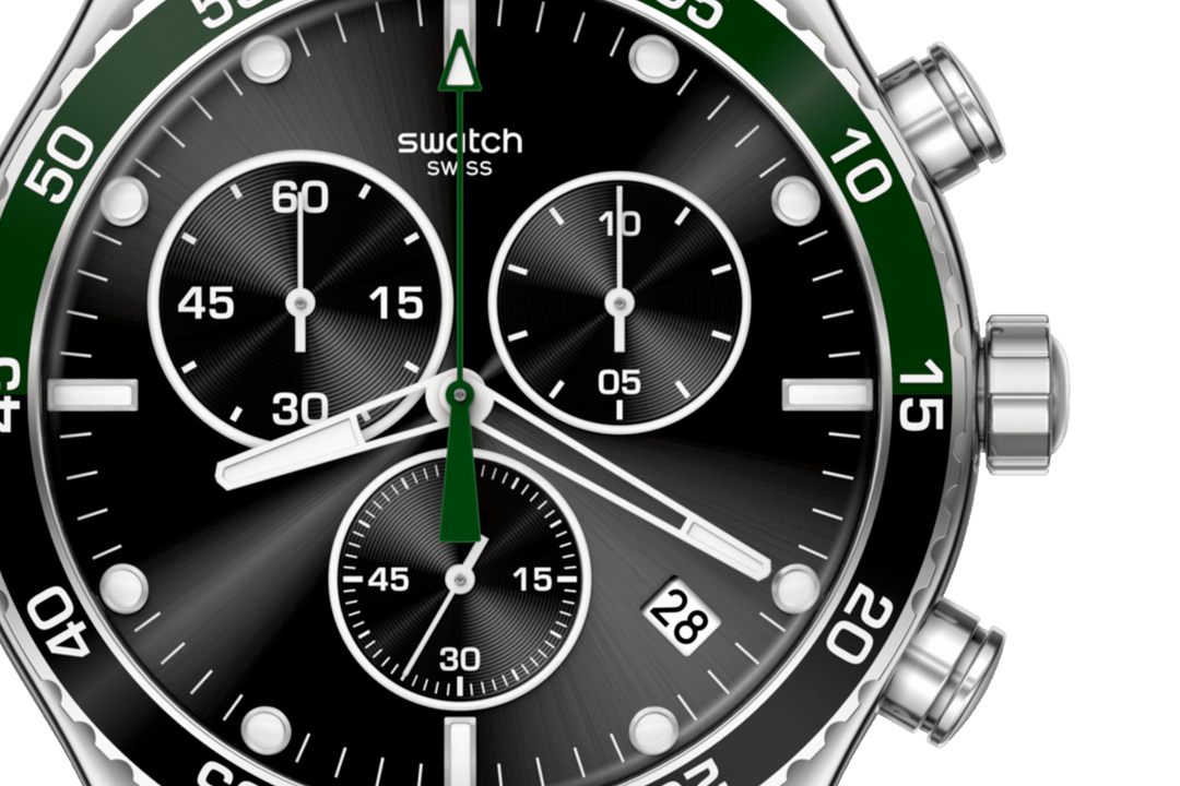 Swatch orologio DARK GREEN IRONY Originals Irony Chrono 43mm YVS506G