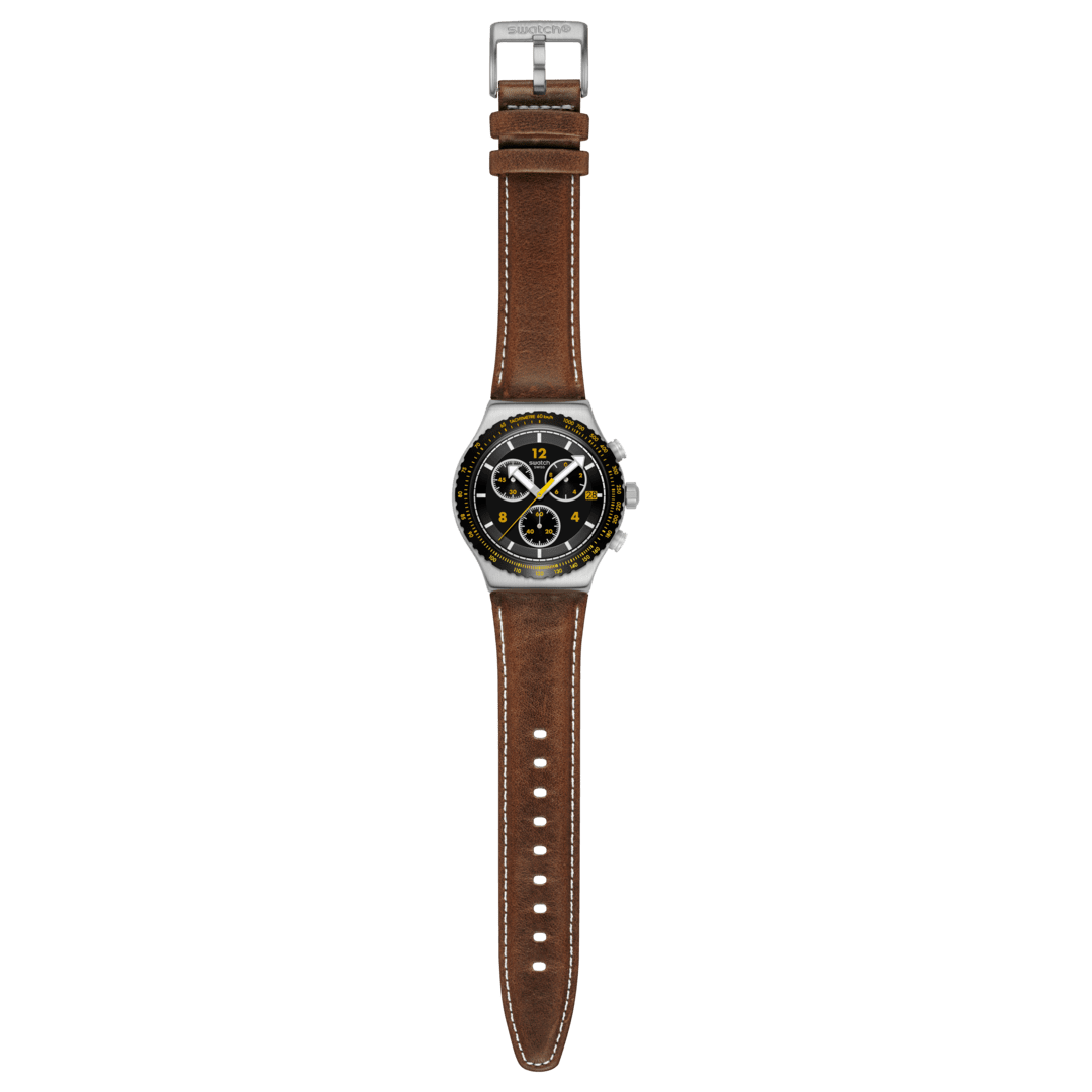 Swatch Canyon Chaser Originals Chrono Irono 43mm YVS530 Watch