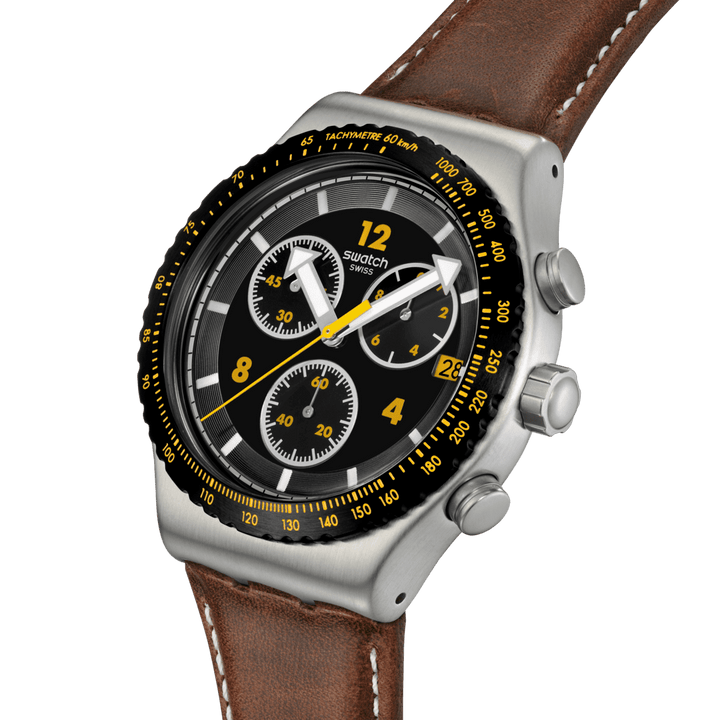 Swatch Canyon Chaser Originals Chrono Irono 43mm YVS530 Watch